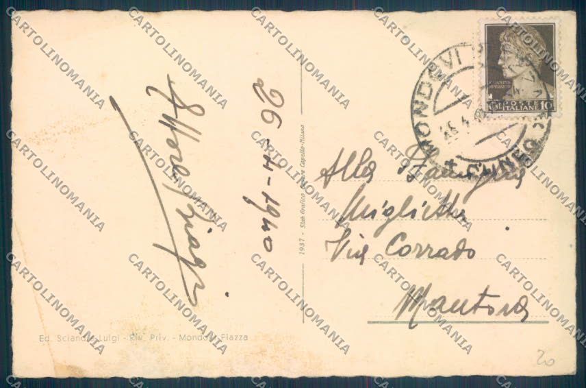 Cuneo Mondovì cartolina ZB1988 – retro