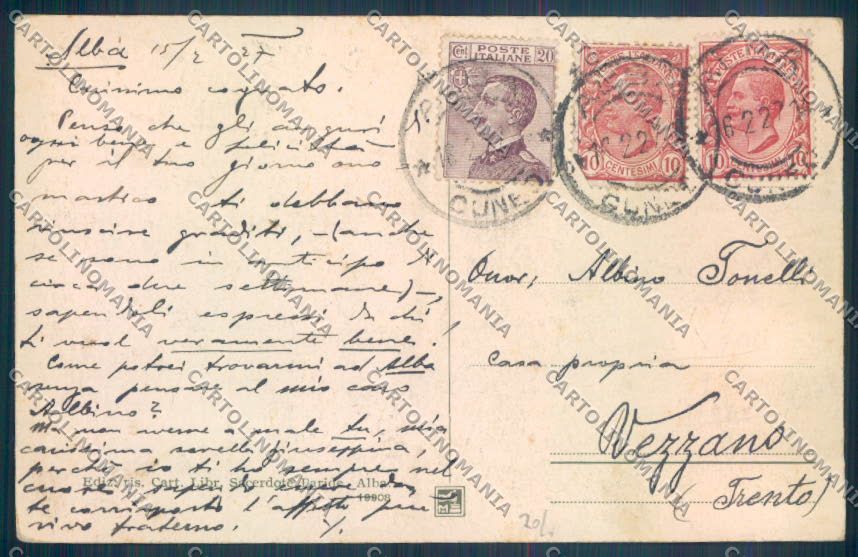 Cuneo Alba cartolina ZB2006 – retro