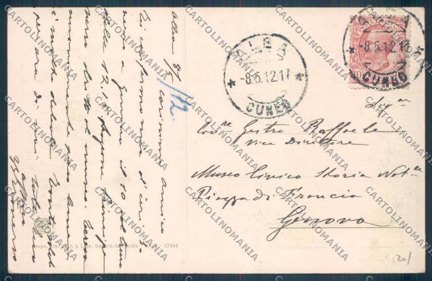 Cuneo Alba cartolina ZB2009 – retro