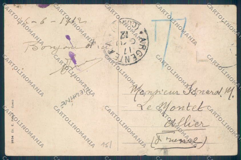 Cuneo Argentera PIEGHINE cartolina ZB2028 – retro