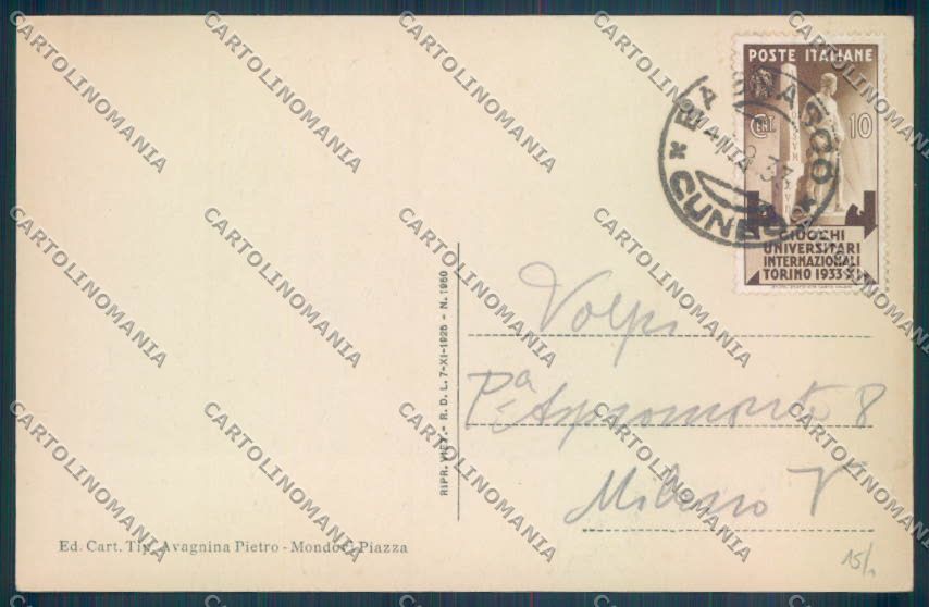 Cuneo Bagnasco cartolina ZB2034 – retro