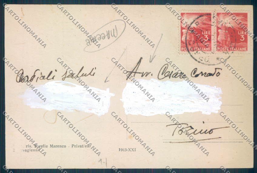 Cuneo Bene Vagienna MACCHIE cartolina ZB2042 – retro
