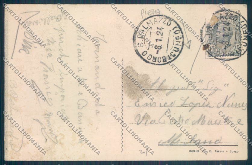 Cuneo Borgo San Dalmazzo PIEGA cartolina ZB2047 – retro