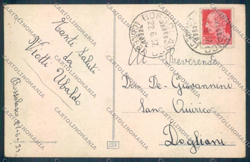 Cuneo Bossolasco cartolina ZB2051 – retro