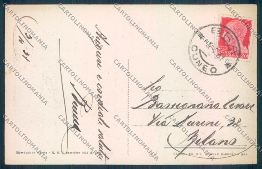 Cuneo Bra cartolina ZB2071 – retro
