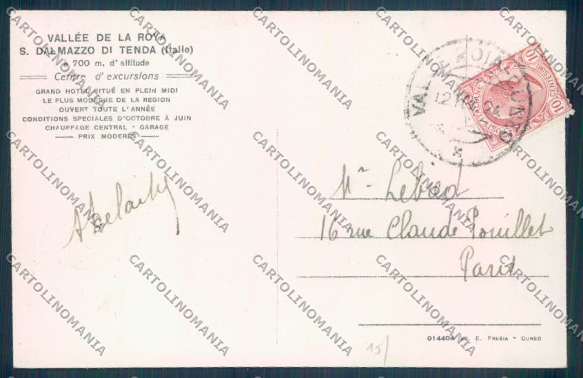 Cuneo San Dalmazzo Valle Roia cartolina ZB2078 – retro