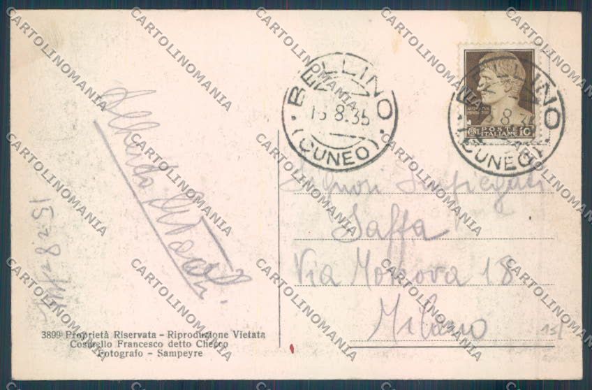 Cuneo Bellino Celles cartolina ZB2084 – retro