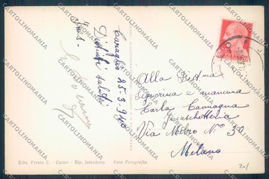 Cuneo Caraglio Foto cartolina ZB2089 – retro