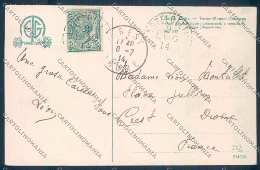 Cuneo Casteldelfino Genta cartolina ZB2094 – retro