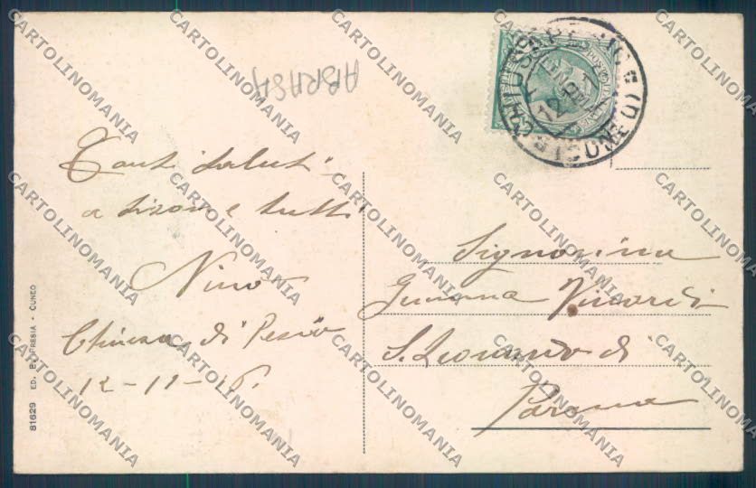 Cuneo Chiusa di Pesio ABRASA cartolina ZB2114 – retro