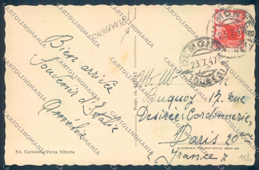 Cuneo Demonte STRAPPINO cartolina ZB2146 – retro