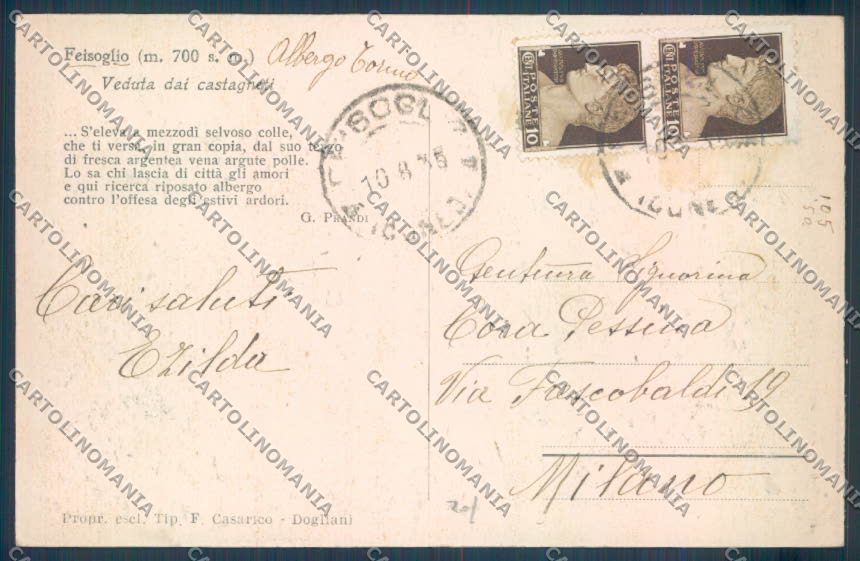 Cuneo Feisoglio cartolina ZB2166 – retro