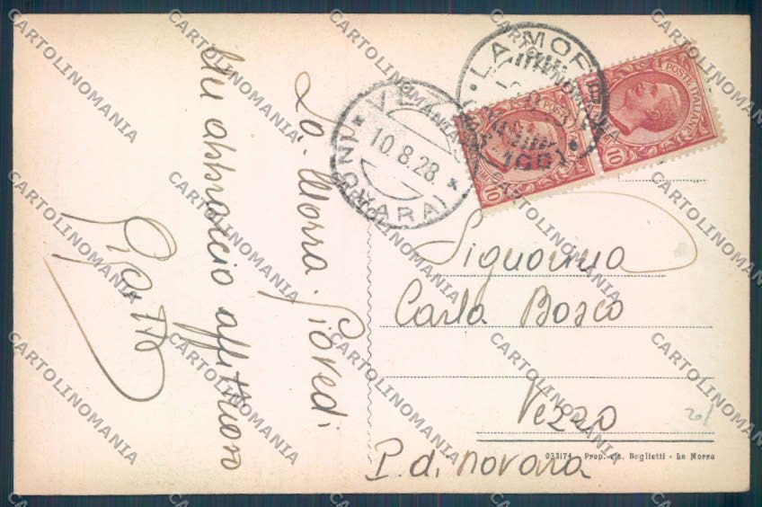 Cuneo La Morra cartolina ZB2175 – retro