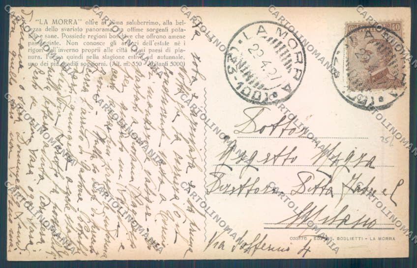 Cuneo La Morra cartolina ZB2187 – retro