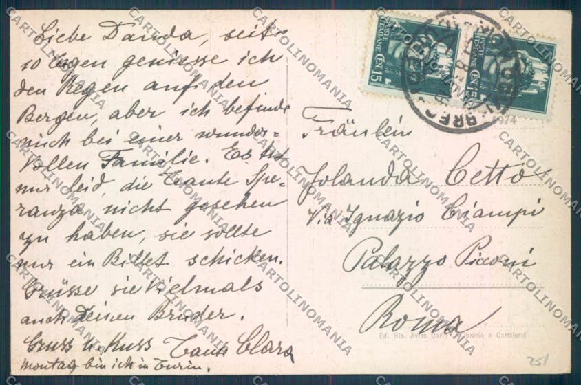 Cuneo Mondovì Stazione cartolina ZB2215 – retro