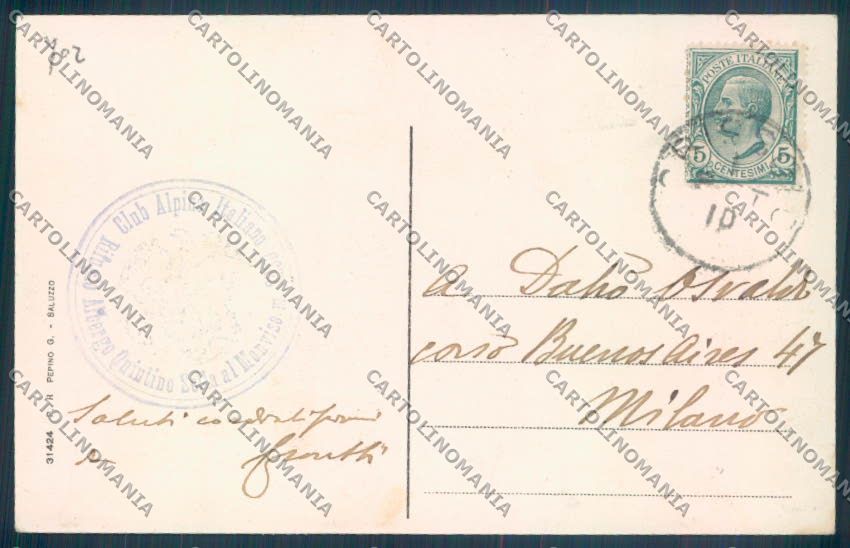 Cuneo Monviso Lago Fiorenza cartolina ZB2230 – retro