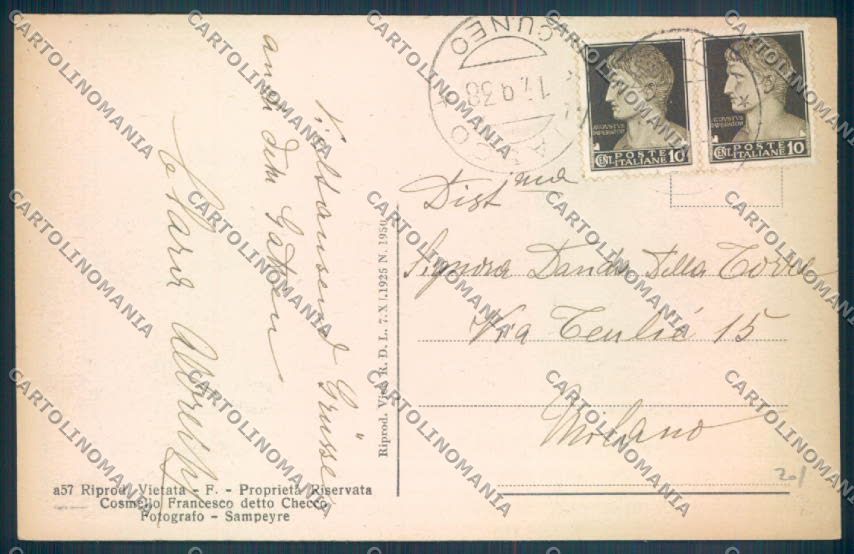 Cuneo Piasco cartolina ZB2290 – retro