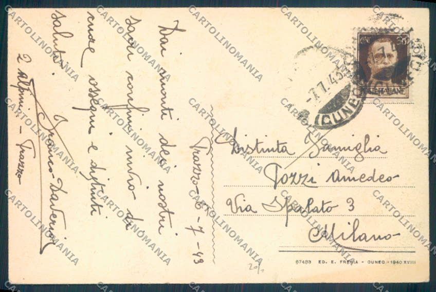 Cuneo Prazzo cartolina ZB2296 – retro