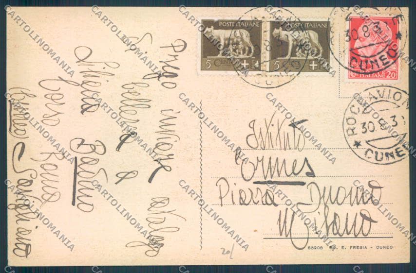 Cuneo Roccavione cartolina ZB2315 – retro