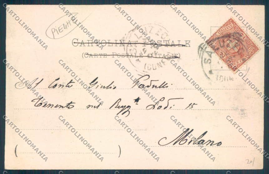 Cuneo Saluzzo Caserma PIEGHE cartolina ZB2337 – retro