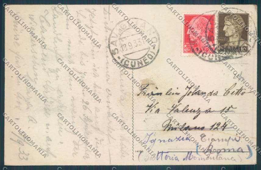 Cuneo Savigliano cartolina ZB2377 – retro