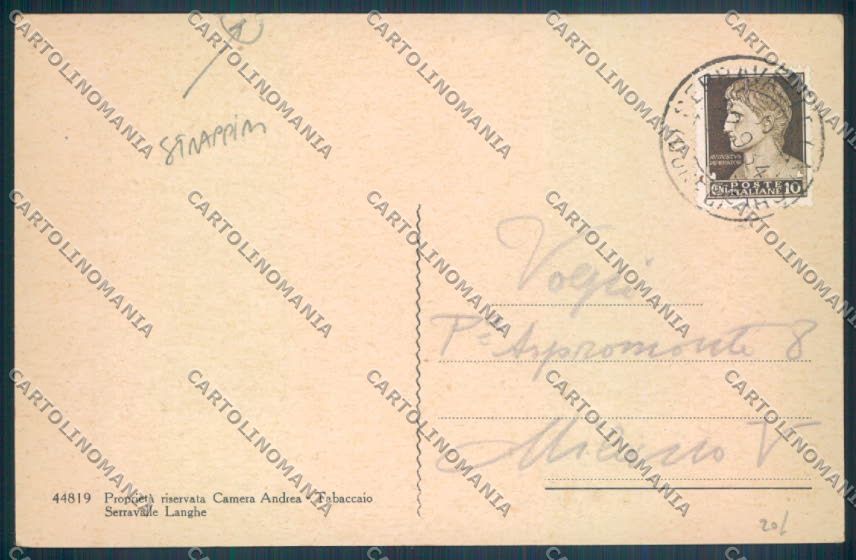 Cuneo Serravalle Langhe STRAPPINI cartolina ZB2394 – retro