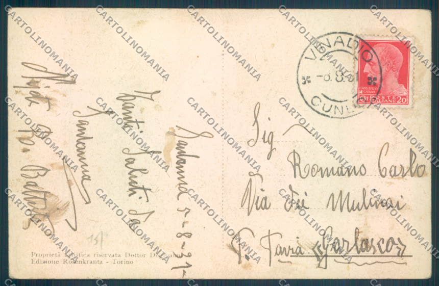 Cuneo Vinadio cartolina ZB2416 – retro