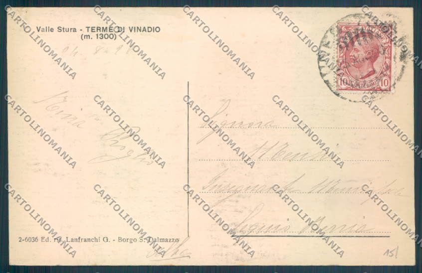 Cuneo Vinadio cartolina ZB2419 – retro