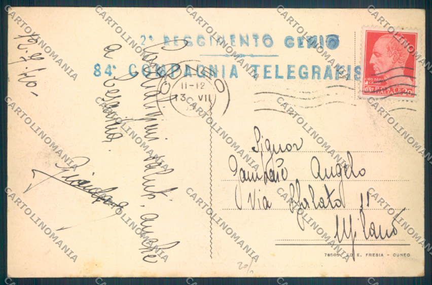 Cuneo Vinadio cartolina ZB2421 – retro