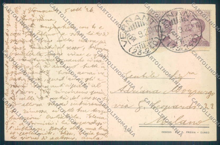 Cuneo Vernante cartolina ZB2469 – retro