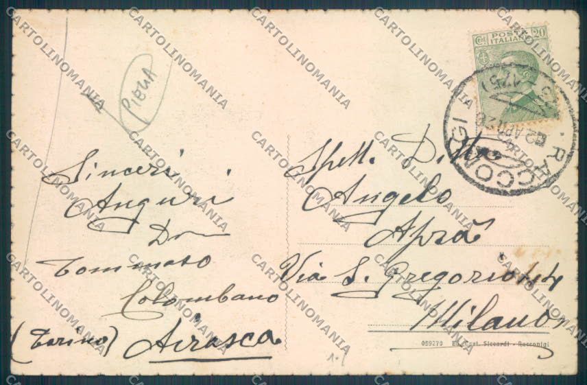 Cuneo Racconigi PIEGA cartolina ZB2474 – retro