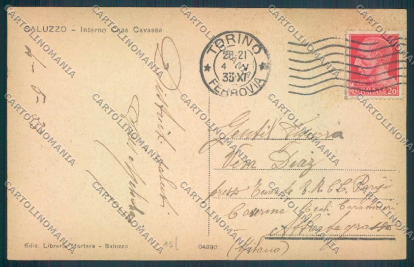 Cuneo Saluzzo cartolina ZB2496 – retro
