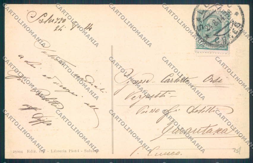 Cuneo Saluzzo cartolina ZB2499 – retro