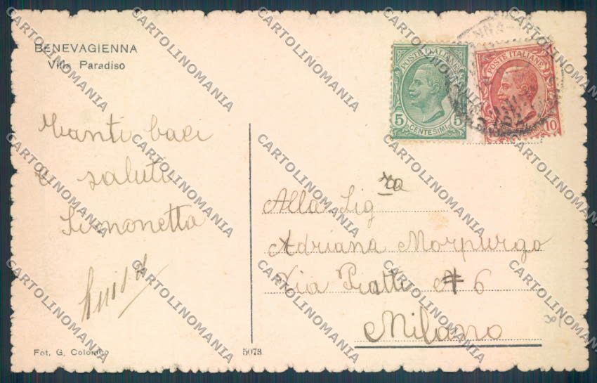 Cuneo Bene Vagienna cartolina ZB2526 – retro