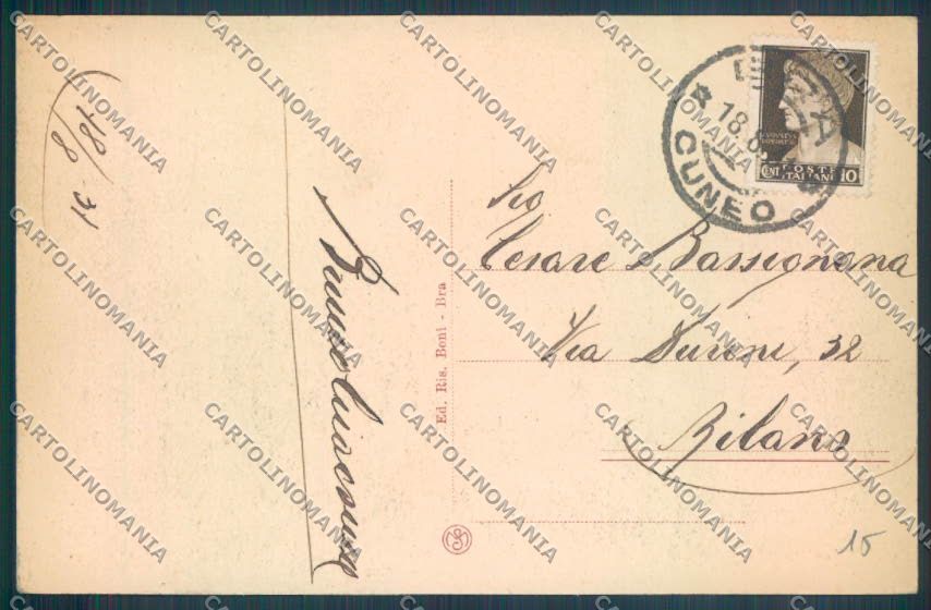 Cuneo Bra cartolina ZB2542 – retro