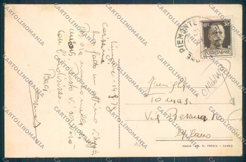 Cuneo Limone Piemonte STRAPPINO cartolina ZB2580 – retro
