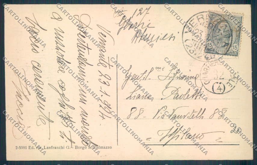 Cuneo Vernante cartolina ZB2625 – retro