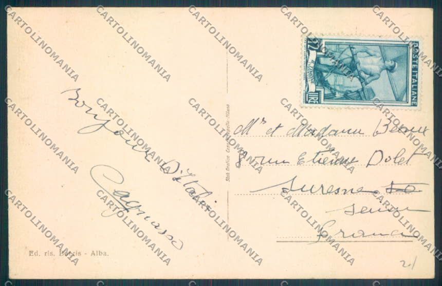 Cuneo Alba cartolina ZB2634 – retro