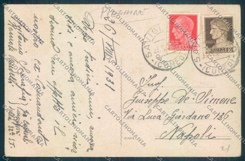 Cuneo Savigliano PIEGHINE cartolina ZB2635 – retro