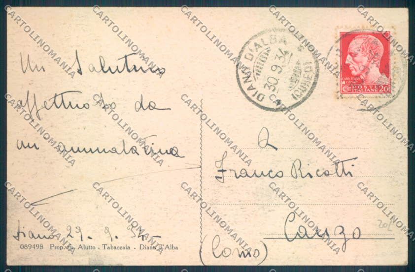 Cuneo Diano d'Alba cartolina ZB2664 – retro