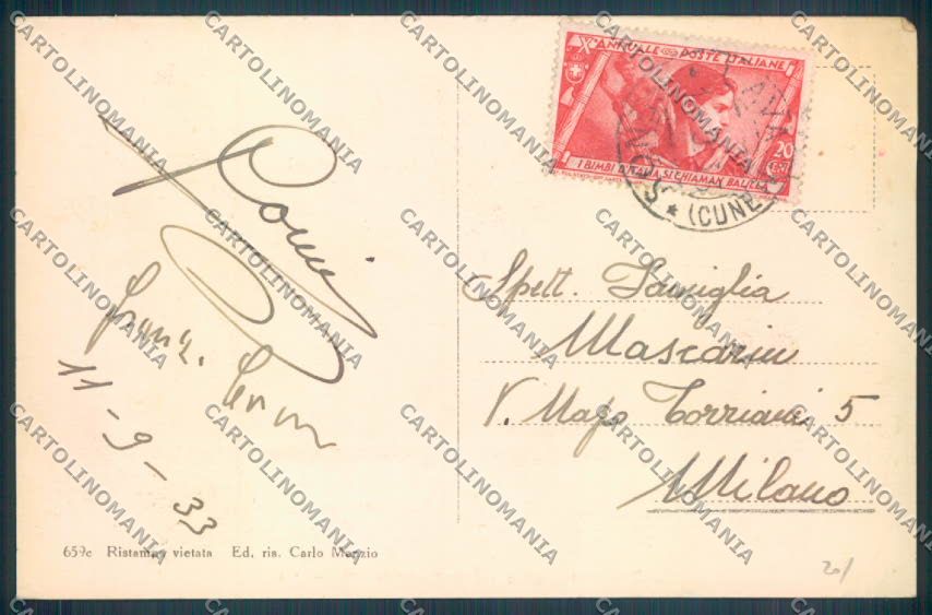 Cuneo San Damiano Macra cartolina ZB2668 – retro