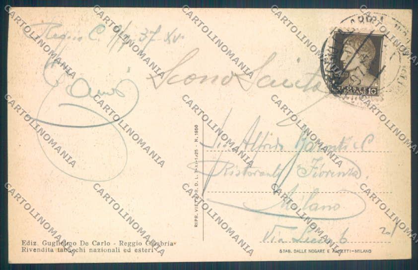 Reggio Calabria Città cartolina ZB2696 – retro