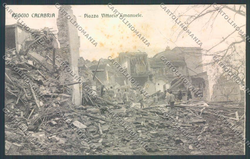 Reggio Calabria Città Terremoto MACCHIE cartolina ZB2709 – fronte