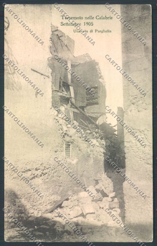 Vibo Valentia Parghelia Terremoto PIEGA cartolina ZB2747 – fronte