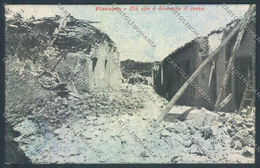 Vibo Valentia Piscopio Terremoto cartolina ZB2756 – fronte