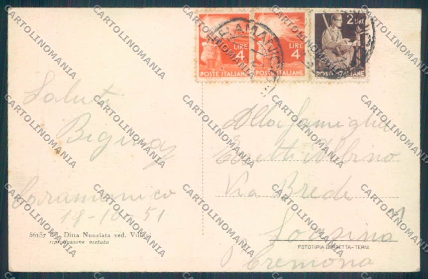 Pescara Caramanico cartolina ZB2834 – retro