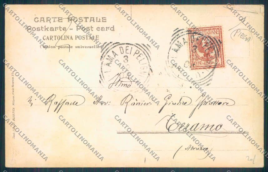 Chieti Villa Santa Maria PIEGA cartolina ZB2901 – retro