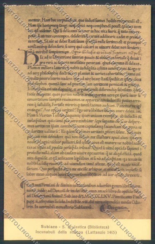 Roma Subiaco cartolina ZB3003 – fronte