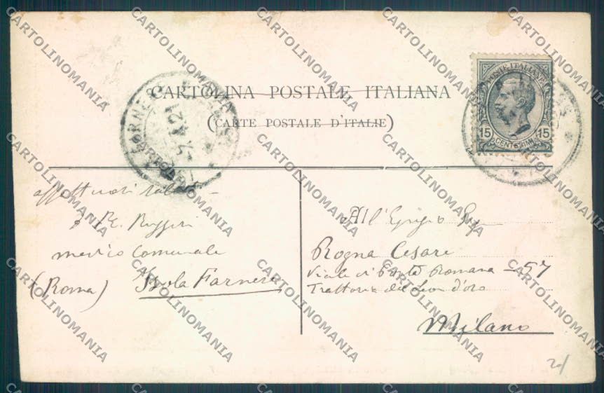 Roma Isola Farnese Veio cartolina ZB3020 – retro