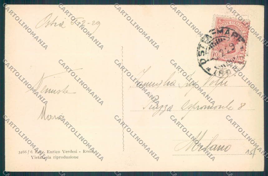 Roma Ostia cartolina ZB3079 – retro